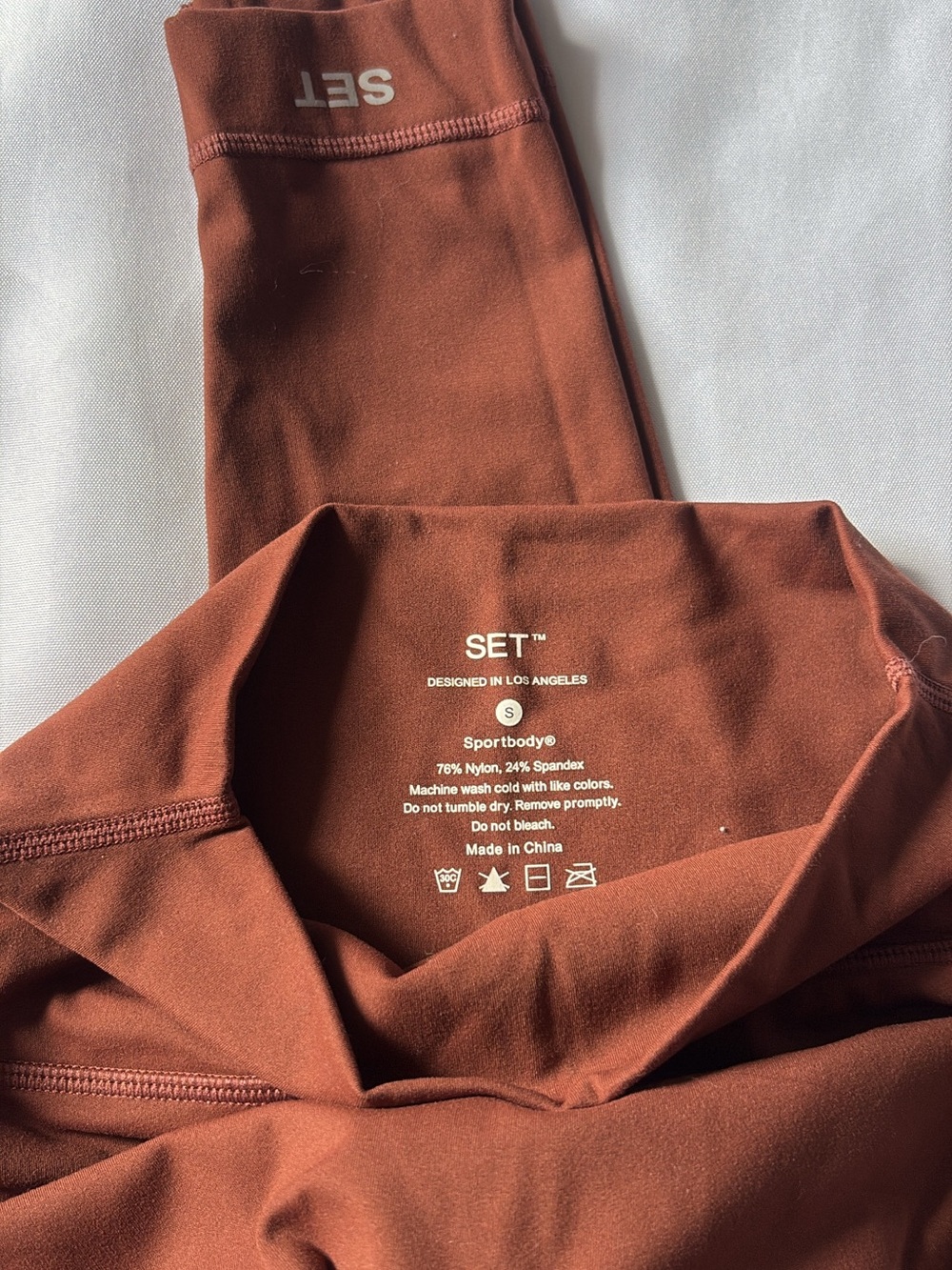 SET Active Rust Brown High-Waist Leggings